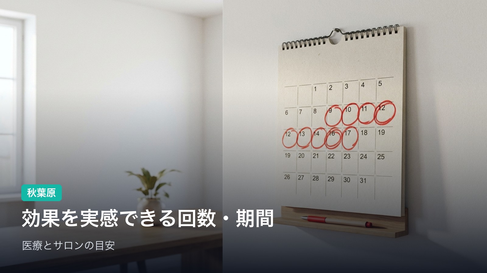 効果を実感できる回数・期間の目安