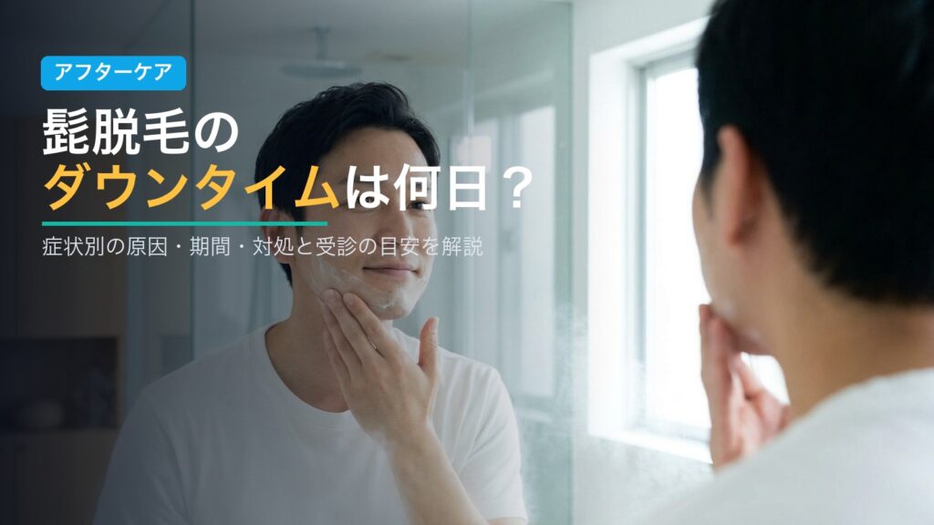 髭脱毛のダウンタイムは何日？症状別の原因・期間・対処