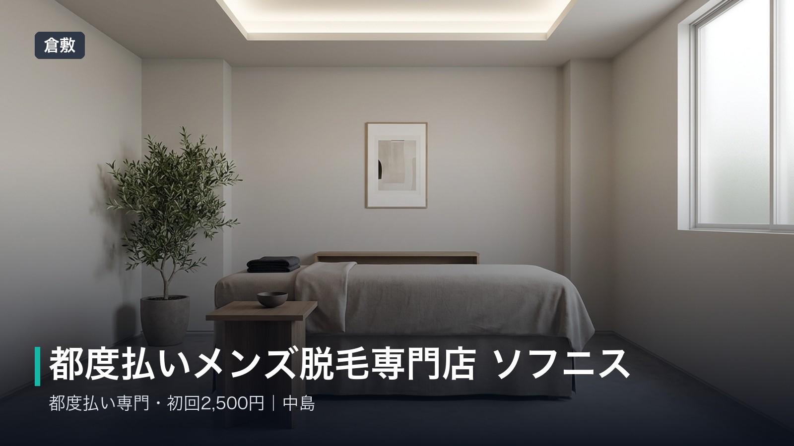 都度払いメンズ脱毛専門店 ソフニス