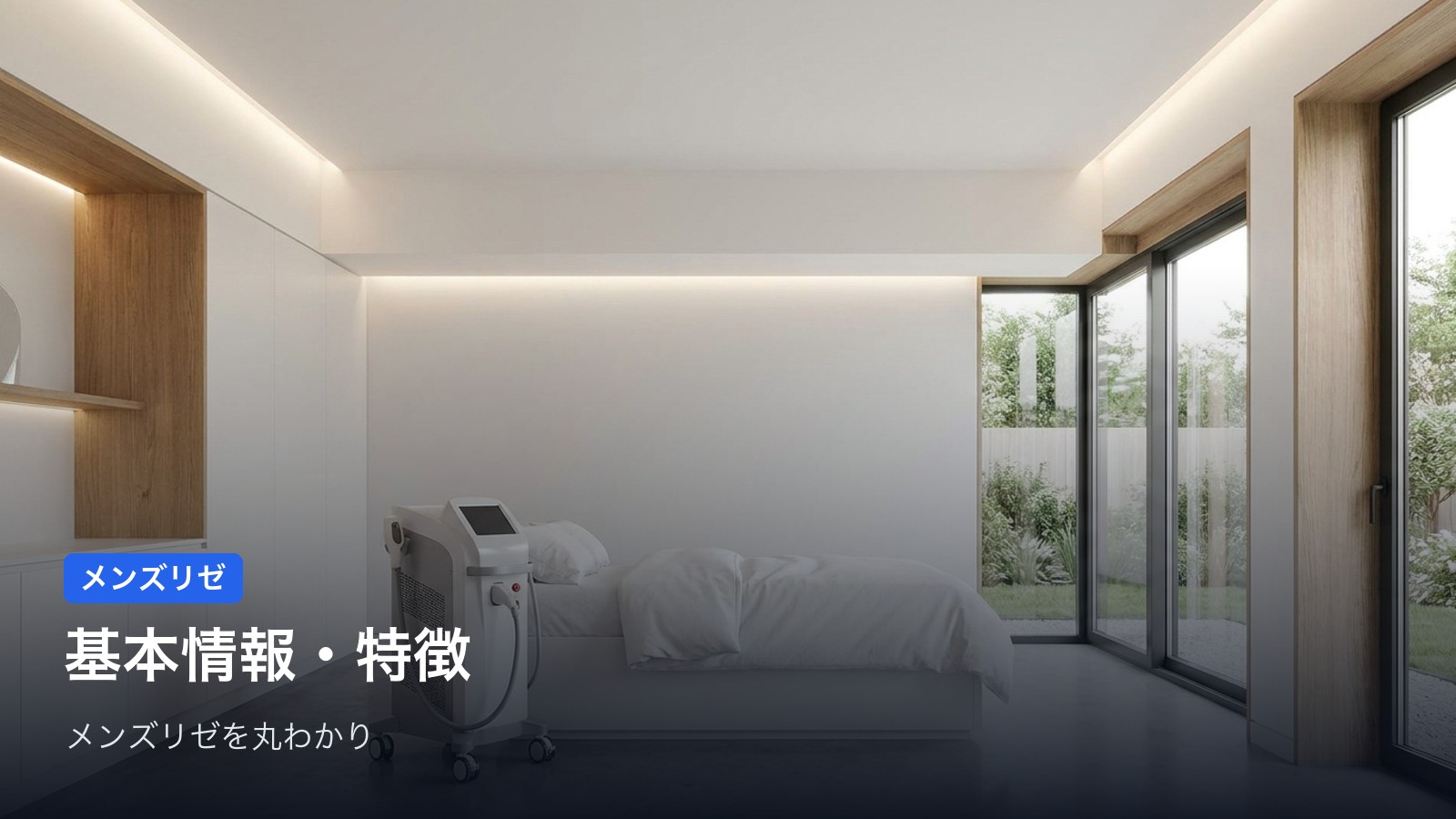 メンズリゼの基本情報｜3種の脱毛機を使い分ける全国26院の医療脱毛