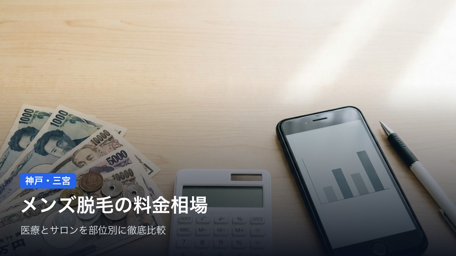 神戸・三宮 メンズ脱毛の料金相場