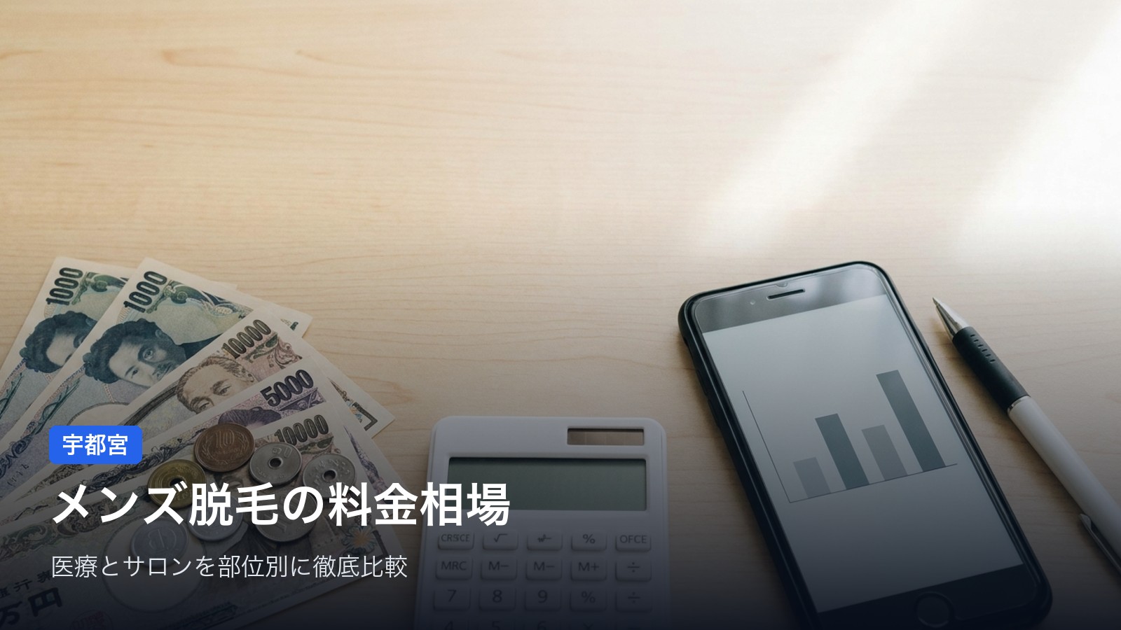 宇都宮 メンズ脱毛の料金相場